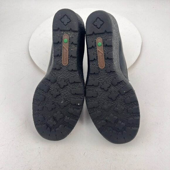 Timberland Amston Womens Size 8.5 8253A Black Leather Lace Up Wedge Ankle Boot - Picture 10 of 14